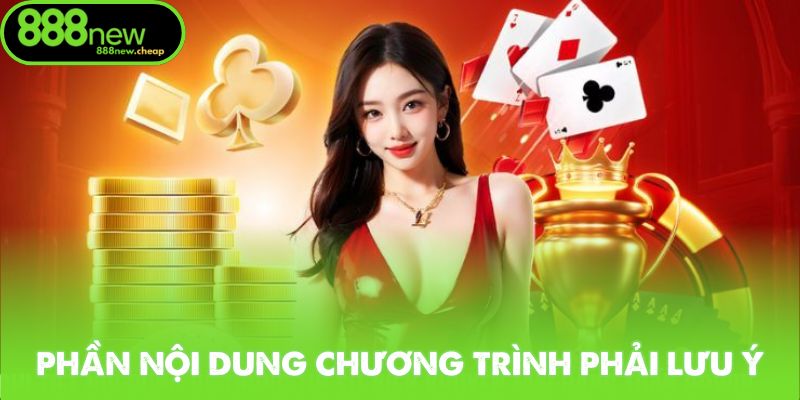 Phần nội dung chương trình phải lưu ý